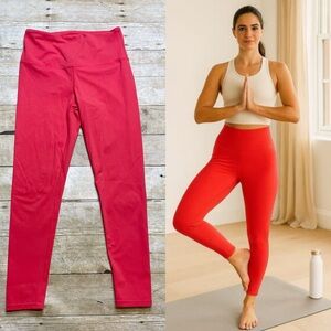 Prana Coral Red 7/8 Length Leggings Pants